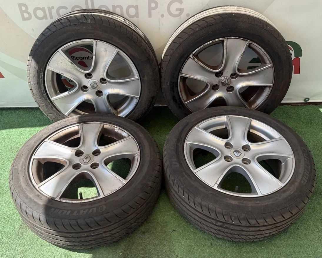6bfcd64f-3322-47d2-b3df-ffb98ca976f7 4 SET KIT RUOTE CERCHI IN LEGA RENAULT CLIO 2012-2016 DISCO 16 - immagine 1